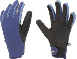 SEALSKINZ Nepromokavé rukavice WATERPROOF ALL WEATHER GLOVE WITH FUSION CONTROL navy blue/black/yellow - modré Velikost: M