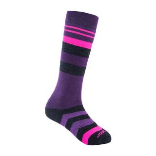 SENSOR Sportovní ponožky SLOPE MERINO - fialovorůžové Velikost: 03-05