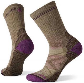 SMARTWOOL Dámské ponožky W HIKE LIGHT CUSHION CREW SOCKS fossil – hnědá Velikost: M
