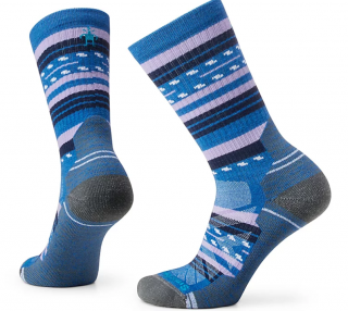 SMARTWOOL Dámské ponožky W HIKE LIGHT CUSHION MARGARITA CREW HEIGHT laguna blue - modré Velikost: L (42-45)