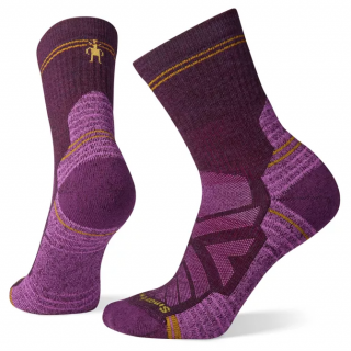 SMARTWOOL  Dámské ponožky W HIKE LIGHT CUSHION MID CREW SOCKS bordeaux – fialové Velikost: L (42-45), Barva: Červená
