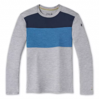 Smartwool M Merino 250 Baselayer Colorblock Crew Bxd Velikost: L, Barva: Šedá