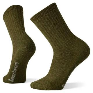 SMARTWOOL Pánské ponožky HIKE CLASSIC FULL CUSHION SOLID CREW SOCKS military olive – zelené Velikost: XL (46-49)