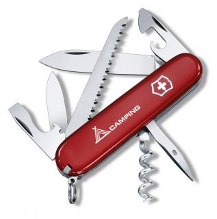 VICTORINOX Kapesní nůž CAMPER Logo Camping - červený