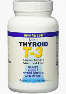 Absolute Nutrition, Thyroid T3 (podpora štítné žlázy), 60 kapslí  Doplněk stravy