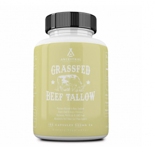 Ancestral Supplements, Grass-fed Beef Tallow, hovězí lůj, 180 kapslí, 30 dávek  Doplněk stravy