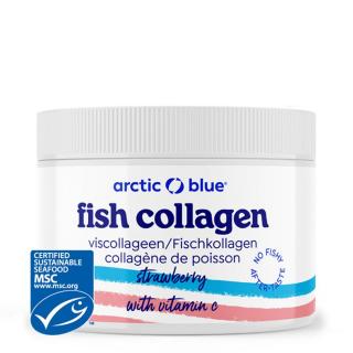 Arctic Blue Fish Collagen + Vitamin C, Rybí kolagen, jahoda, 150 g  Doplněk stravy