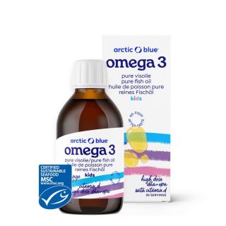 Arctic Blue Kids Omega 3, 450 mg DHA, 380 mg EPA, Vitamin D 400 IU, 150 ml  Doplněk stravy
