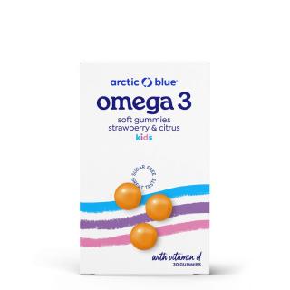 Arctic Blue Kids Omega 3 Gummies, 250 mg DHA, 70 mg EPA, Vitamin D 200 IU, 30 želé bonbónů  Doplněk stravy