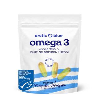 Arctic Blue Omega 3, 550 mg DHA, 275 mg EPA & Vitamin D 400 IU, 30 kapslí  Doplněk stravy
