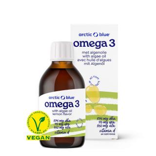 Arctic Blue Vegan Omega 3-6-9 Algae, konopný olej + olej z mořské řasy + vitamín D 400 IU, 150 ml  Doplněk stravy