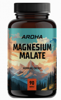 Aroha Magnesium Malate, Hořčík malát, 90 kapslí  Doplněk stravy