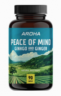 Aroha Peace of Mind, Ginkgo a zázvor, 90 kapslí  Doplněk stravy