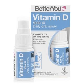 BetterYou Vitamin D1000, ústní sprej, 15 ml  Doplněk stravy