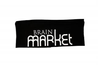 BrainMarket Sportovní čelenka  Pevná sportovní čelenka s nápisem Barva: Černá
