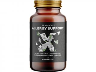 BrainMax Allergy Support, Imunita a Dýchací Cesty, 90 rostlinných kapslí  Komplex antioxidantů a extraktů pro zdraví dýchacích cest, doplněk stravy