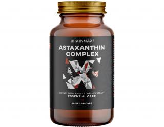 BrainMax Astaxanthin Complex, 60 rostlinných kapslí  BIO astaxanthin, lutein, zeaxanthin, lykopen, nejsilnější antioxidanty, doplněk stravy
