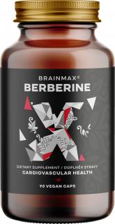 BrainMax Berberin 500 mg, 90 rostlinných kapslí  Přírodní bioaktivní látka pro podporu zdraví srdce, jater, trávení, močového a reprodukčního systému,…