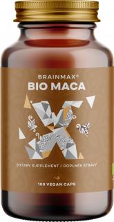 BrainMax BIO Maca, 740 mg, 100 rostlinných kapslí  *CZ-BIO-001 certifikát / Mějte více energie a podpořte své reprodukční zdraví!