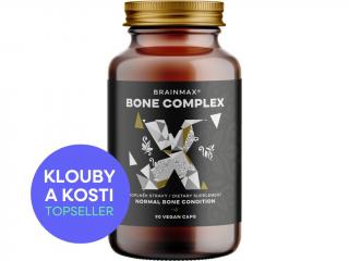 BrainMax Bone Complex, podpora zdraví kostí, 90 rostlinných kapslí  Patentovaná forma vápníku MCHCal™ s borem, vitamínem C, D3 a K2 pro zdraví kostí,…