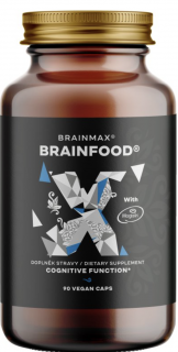 BrainMax BRAINFOOD, 90 rostlinných kapslí  Pokročilá výživa mozku pro mentální výkon a zdraví neuronů během dne
