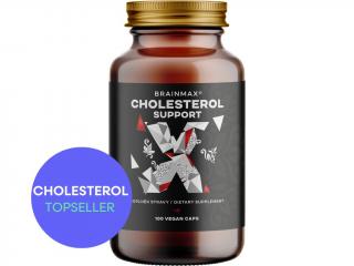 BrainMax Cholesterol Support, Řešení Cholesterolu, 100 rostlinných kapslí  Podpora normální hladiny cholesterolu, 6 látek pro maximální účinek,…