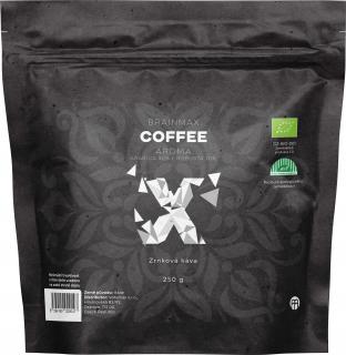 BrainMax Coffee Aroma (Arabica 30% + Robusta 70%), zrnková káva, BIO, 250 g  *CZ-BIO-001 certifikát