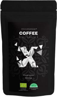 BrainMax Coffee Káva Peru Grade 1, mletá, BIO, 1000 g  *CZ-BIO-001 certifikát