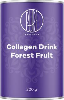 BrainMax Collagen Drink, kolagen nápoj, lesní ovoce 300 g  Hydrolyzovaný grass-fed kolagen, téměř 9000 mg na dávku!