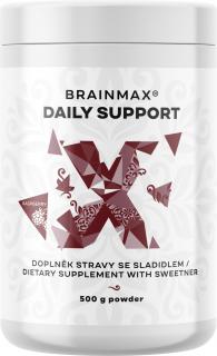 BrainMax Daily Support, malina, 500 g  Komplexní výživa pro svaly a výkon, doplněk stravy