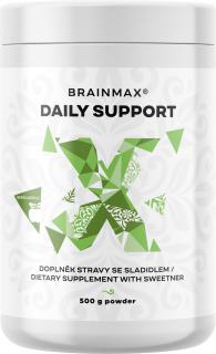 BrainMax Daily Support, zelené jablko, 500 g  Komplexní výživa pro svaly a výkon, doplněk stravy