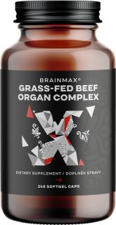 BrainMax Grass-Fed Beef Organ complex, hovězí orgány, 240 kapslí  Lyofilizovaná směs Grass-fed hovězích orgánů s bohatým nutričním profilem, doplněk…