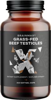 BrainMax Grass-Fed Beef testicles, hovězí varlata, 240 kapslí  Lyofilizované grass-fed hovězí varlata pro podporu plodnosti, metabolismu a hladinu…