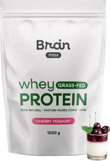 BrainMax Grass-fed Whey Protein, Třešňový jogurt, 1000 g  Mikrofiltrovaný nedenaturovaný protein z mléka krav krmených trávou, 28 dávek, doplněk…