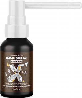BrainMax ImmuSpray, STRONG, sprej pro podporu imunitního systému, 30 ml  Přírodní extrémně silný sprej do krku pro dezinfekci a podporu imunity, 113…