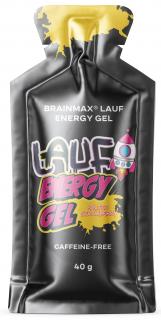 BrainMax LAUF Energy Gel  Palivo pro Váš výkon! Sacharidy a elektrolyty pro okamžitou a dlouhotrvající podporu! Příchuť: Slaná jahoda bez kofeinu 40 g
