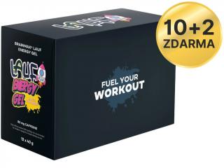 BrainMax LAUF Energy Gel  Palivo pro Váš výkon! Sacharidy a elektrolyty pro okamžitou a dlouhotrvající podporu! Příchuť: Slaná jahoda s kofeinem 12x40…
