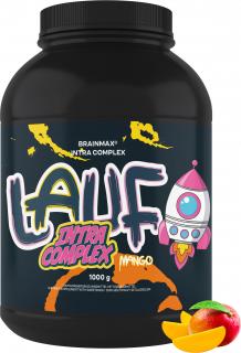 BrainMax LAUF Intra Complex, Mango, 1000 g  Iontový nápoj se sacharidy a EAA pro lepší výkonnost, hydrataci a regeneraci, doplněk stravy