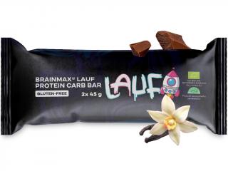BrainMax Lauf Protein Carb Bar, proteinová-sacharidová tyčinka, BIO, 2x45 g  BIO proteinová tyčinka ze syrovátkového a mléčného proteinu s…