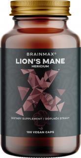 BrainMax Lion's Mane (Hericium) extrakt, 50% polysacharidů a 20% glukanů (beta-1,3/1,6 D-glukanů), 500 mg, 100 rostlinných kapslí  Extrakt z plodnice…