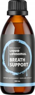 BrainMax Lipozomální komplex pro podporu dýchacích cest, 200 ml  BrainMax Breath Support Complex, směs bylin pro uvolnění dýchacích cest a vylučování…