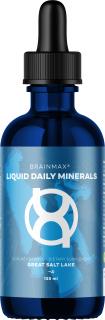BrainMax Liquid Daily Minerals, Minerály v tekuté přírodní formě pro alkalizaci a remineralizaci, 120 ml  220 mg hořčíku + dalších 70 minerálů a…