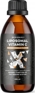 BrainMax Liquid Liposomal Vitamin C, Lipozomální Vitamín C, 500 mg, 250 ml  Maximální vstřebatelnost pro podporu imunity, míry energie, psychické a…