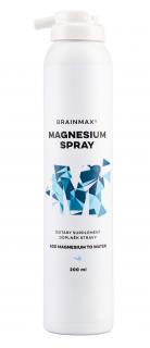 BrainMax Magnesium Spray, Magnesium ve spreji, 200 ml  Hořčík v tekuté formě pro přidání do vody, 100 dávek, doplněk stravy