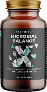 BrainMax Microbial Balance, 60 rostlinných kapslí  Komplex 6 vědecky ověřených přírodních látek pro mikrobiální rovnováhu organismu, doplněk stravy