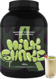 BrainMax Milkshake Protein, 1000 g  BIO syrovátka + BIO mléčný protein, doplněk stravy Příchuť: Pistácie
