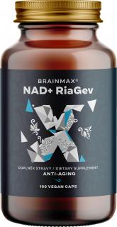 BrainMax NAD+ RiaGev, 750 mg, 100 rostlinných kapslí  Nikotinamid adenindinukleotid s patentovanou formou RiaGev®