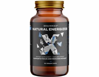 BrainMax Natural Energizer caps, přírodní kofeinové kapsle, 90 rostlinných kapslí  Podpora mentálního i fyzického výkonu, energie, soustředění, bez…