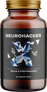 BrainMax NeuroHacker, Dopamine Upgrade! 60 rostlinných kapslí  Nootropikum založené na 8 vědecky ověřených látkách pro podporu motivace, koncentrace a…