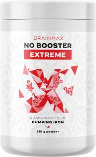 BrainMax NO Booster Extreme, Arginin, Citrulin, Ornitin, 510 g  Maximální uvolnění oxidu dusnatého pro pumpu, prokrvení a výživu tkání, doplněk stravy
